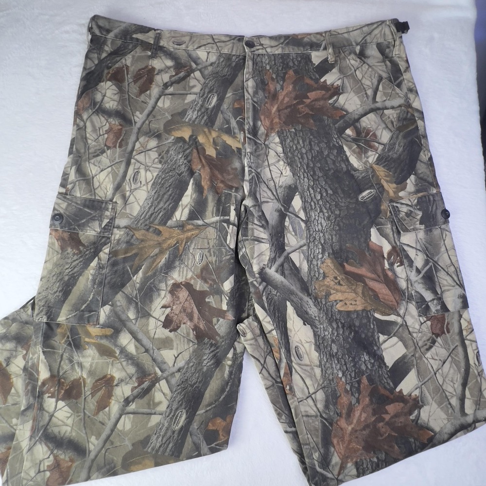 Liberty Pants Mens Large Camo Hunting Cargo Drawstring‎ Hem Realtree